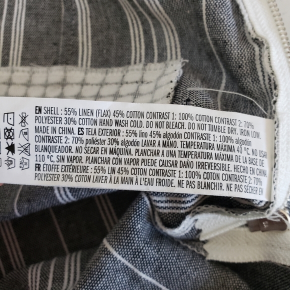 ENGLISH FACTORY Stripe Linen Blend Wide Leg Pants - Picture 11 of 11